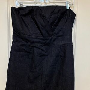 New York & Company Denim Strapless Dress